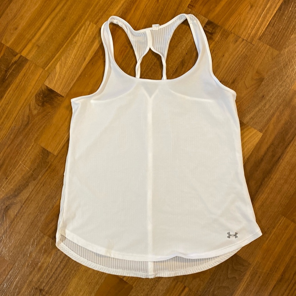 Under Armour  white athletic top size small